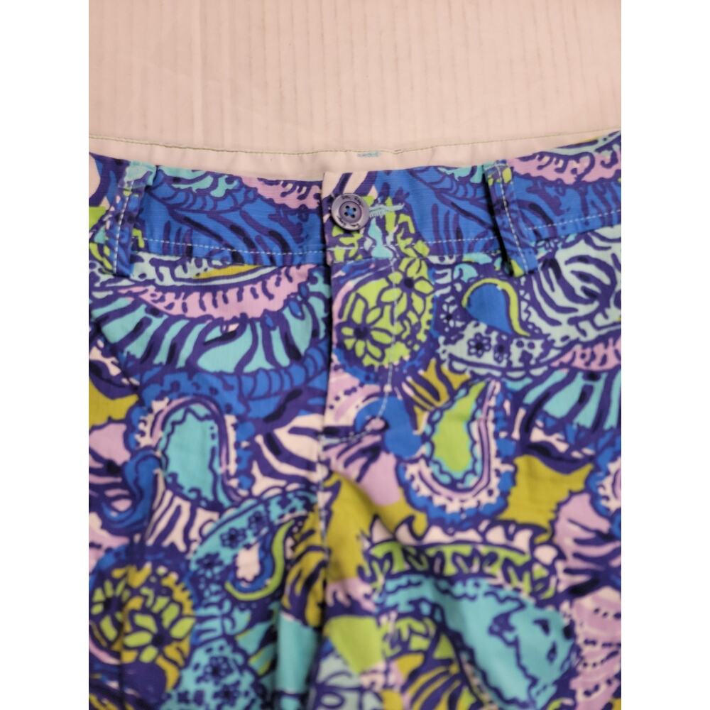Lilly Pulitzer The Callahan Short SZ 10 Euro Summer Resort Wear Blue Violet - Picture 3 of 8